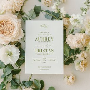 ROWAN Botanical Minimalist Wedding Invitation