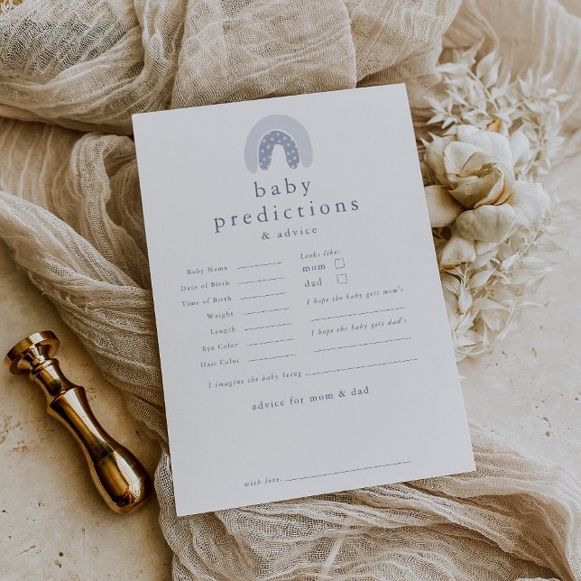 ROWAN Boy Baby Predictions Baby Shower Game Card (ROWAN Boy Baby Predictions Baby Shower Game Card)
