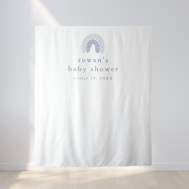 ROWAN Boy Blue Boho Rainbow Baby Shower Backdrop (ROWAN Boy Blue Boho Rainbow Baby Shower Backdrop)