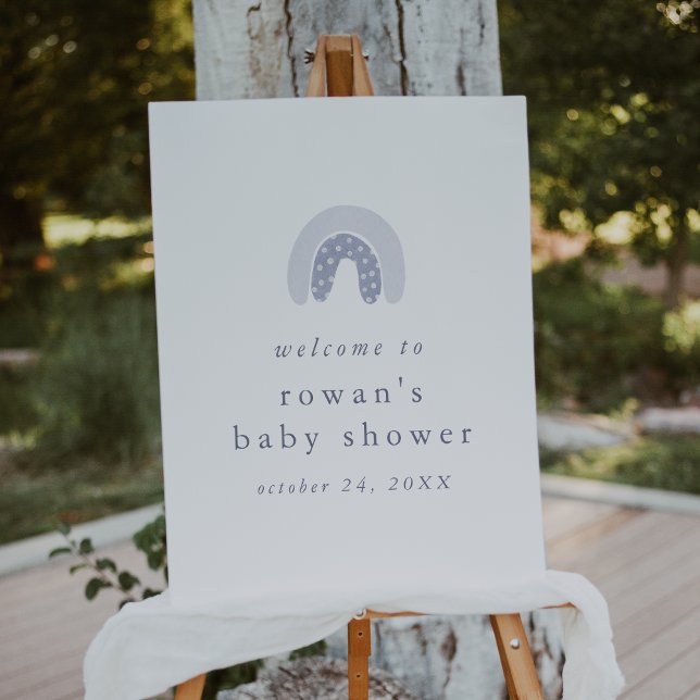 ROWAN Boy Boho Rainbow Baby Shower Welcome Sign (ROWAN Boy Boho Rainbow Baby Shower Welcome Sign)