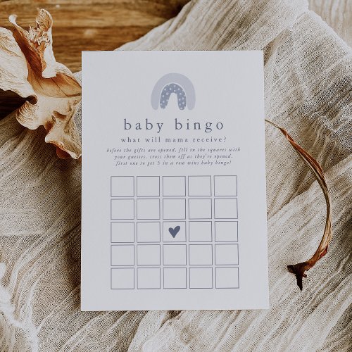 ROWAN Boy Rainbow Baby Bingo Baby Shower Game Invitation