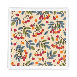 Rowan Branches: Textile Vintage Charm Acrylic Tray