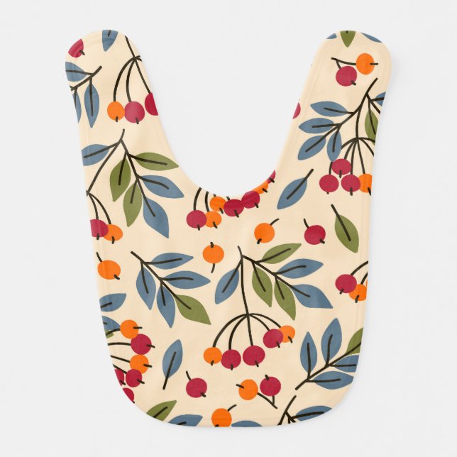 Rowan Branches: Textile Vintage Charm Baby Bib (Front)