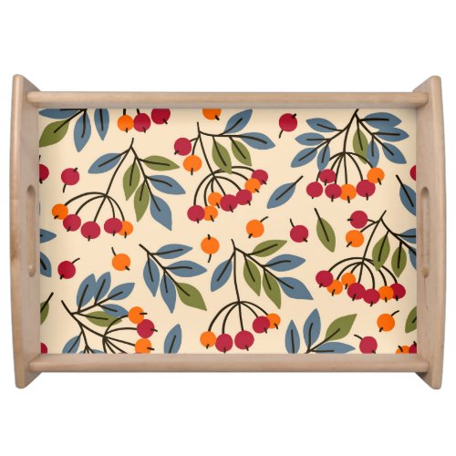 Rowan Branches Textile Vintage Charm Serving Tray