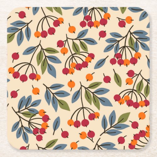 Rowan Branches Textile Vintage Charm Square Paper Coaster