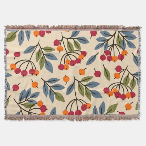 Rowan Branches Textile Vintage Charm Throw Blanket