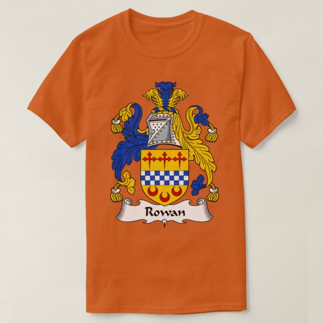 Rowan Coat of Arms Family Crest  T-Shirt (Design Front)