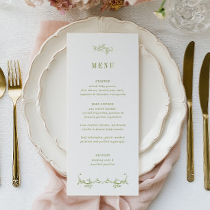 ROWAN   Green Botanical Wedding Menu