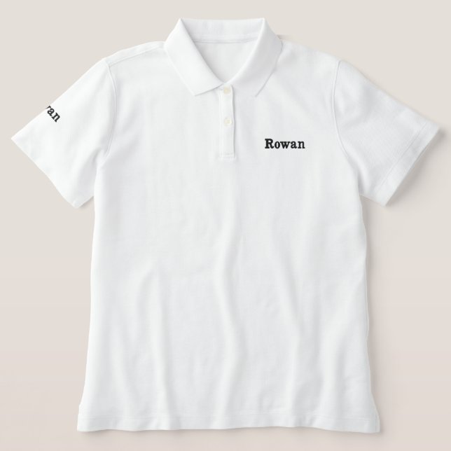 Rowan Mens Name Embroidered, Polo Shirt (Design Front)