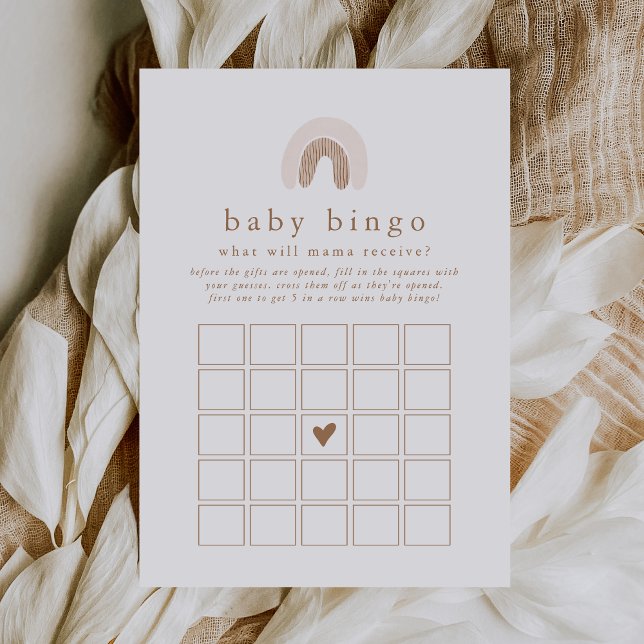 ROWAN Rainbow Baby Bingo Baby Shower Game Card (ROWAN Rainbow Baby Bingo Baby Shower Game Card)