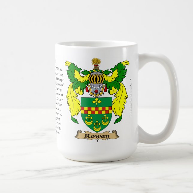 Rowan, the Origin, the Meaning and the Crest Coffee Mug (Right)