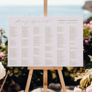 ROWAN Wedding Alphabetical Seating Chart Foam Board
