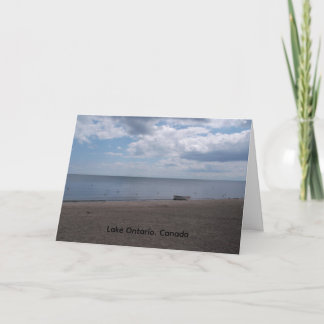 rowboat at Lake Ontario greeting card