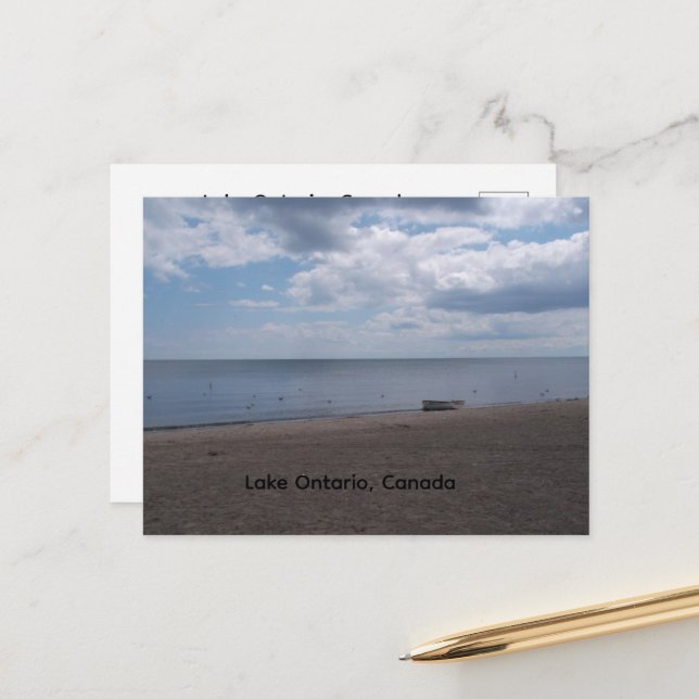 Rowboat at Lake Ontario postcard (Front/Back In Situ)