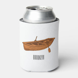 Rowboat cartoon illustration can cooler