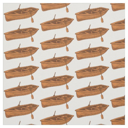 Rowboat cartoon illustration fabric