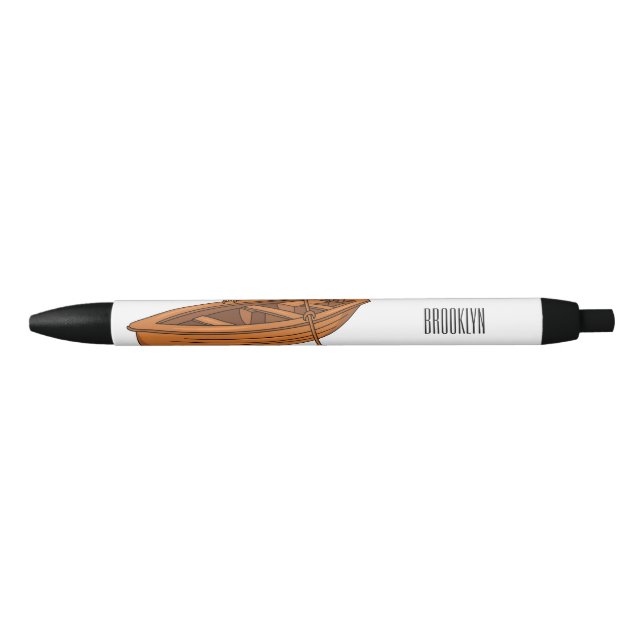 Rowboat cartoon illustration pen (Front)