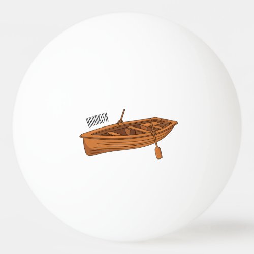 Rowboat cartoon illustration ping pong ball