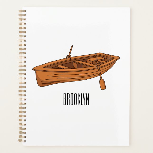 Rowboat cartoon illustration planner (Front)