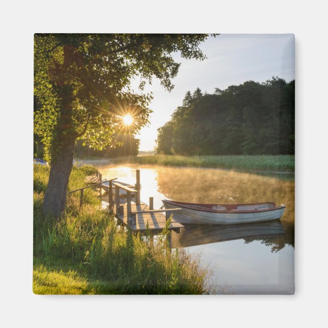 Rowboat Moored at Lake Magnet (Front)