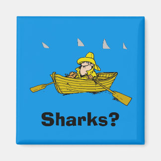 Rowboat & Sharks Magnet