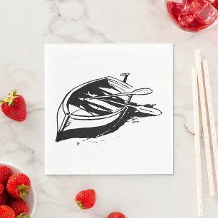 Rowboat Sketch Napkins