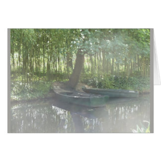Rowboats at Monet's Garden, France Cards