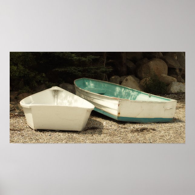 Rowboats Wooden Boats Nautical Poster (Front)