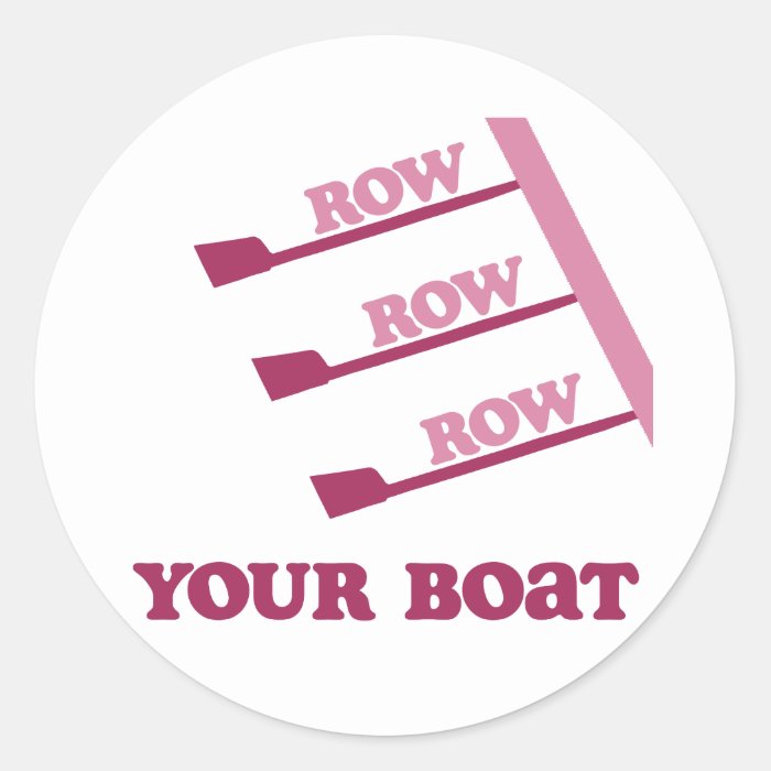 RowChick Row Row Row Your Boat Round Sticker