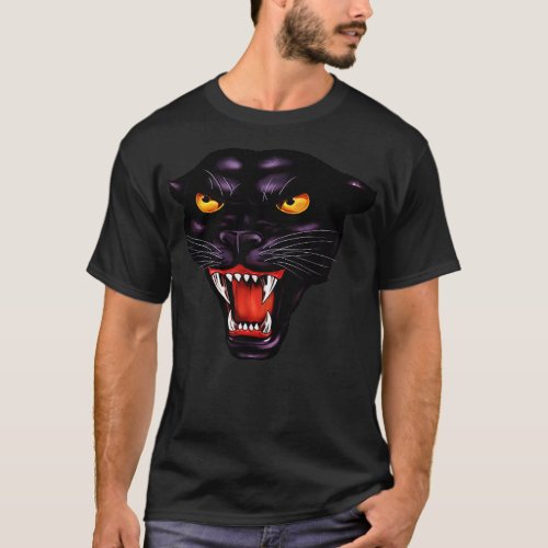 Rowdy Panther Head T_Shirt