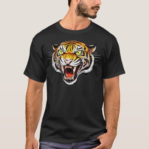 Rowdy Tiger Head T_Shirt