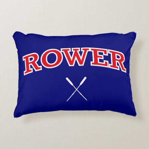 ROWER Red White and Blue Rowing Accent Pillow