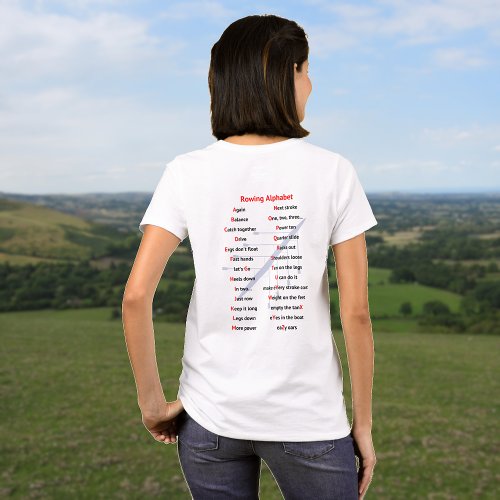Rowing Alphabet A to Z T_Shirt