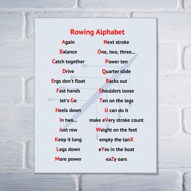 Rowing Alphabet fun A to Z sports Poster (Creator Uploaded)