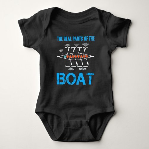 Rowing boat Gift for rower canoe kayak Water sport Baby Bodysuit