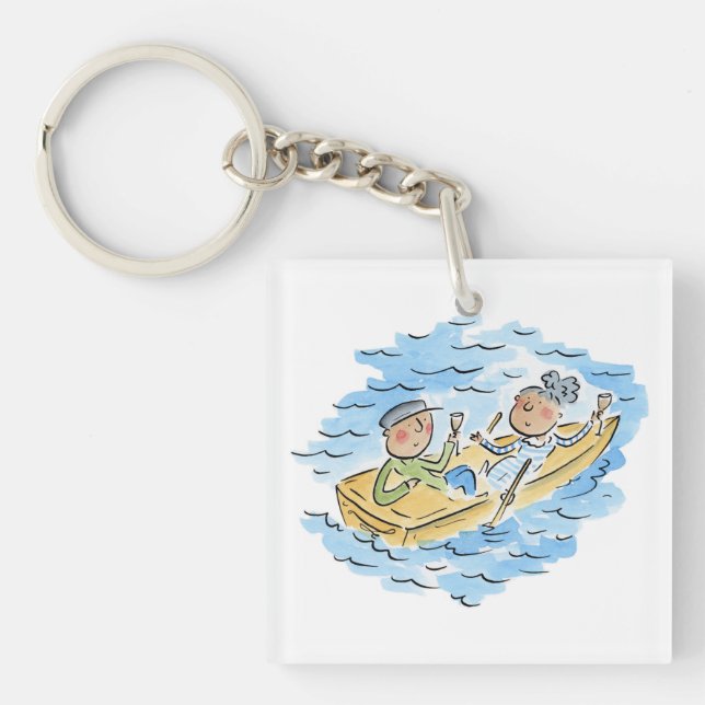 Rowing Boat Keychain (Front)