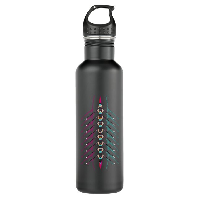 Rowing Boat Rower Rowing Sport Stainless Steel Water Bottle (Front)