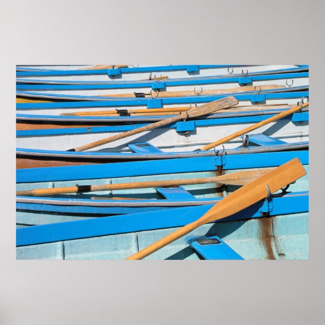 Rowing boats at Henley on Thames UK Poster (Front)