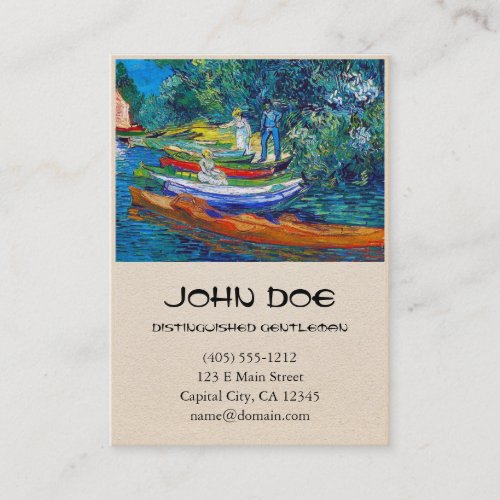 Rowing Boats on the Banks of the Oise Business Card
