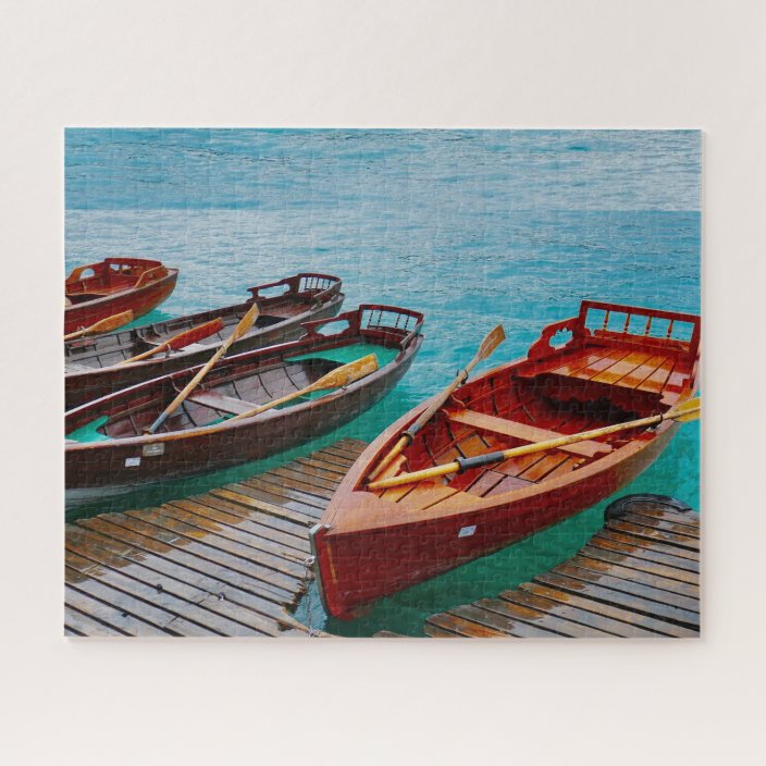Rowing Boats with Gift Box, 520 Pieces Jigsaw Puzzle
