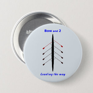 Rowing bow and two lead the way crew button