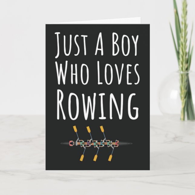 Rowing Cards For Boys Children For Kids (Front)