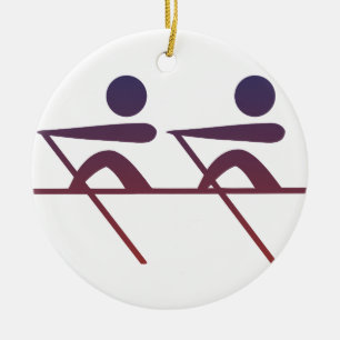 Rowing Ceramic Ornament