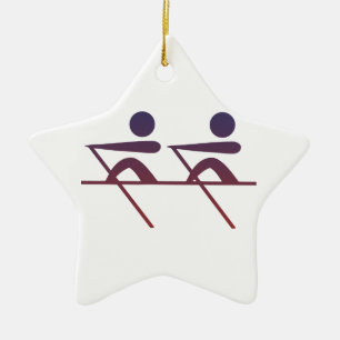 Rowing Ceramic Ornament