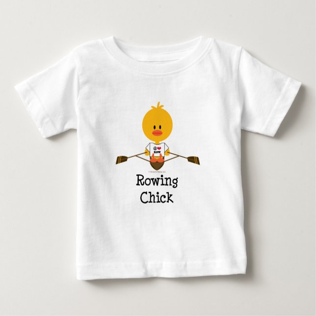 Rowing Chick Baby T shirt (Front)