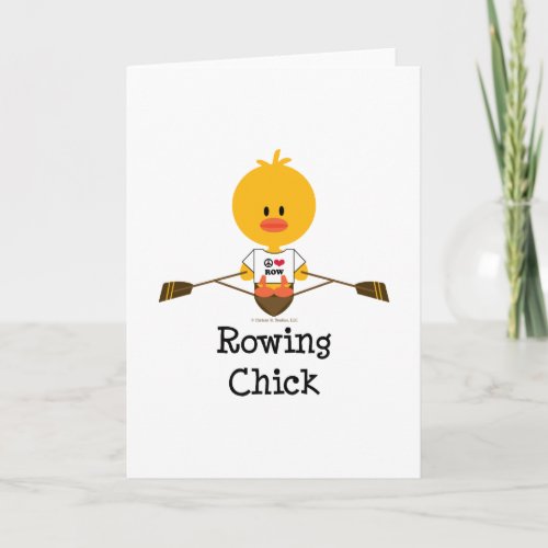 Rowing Chick Greeting Card
