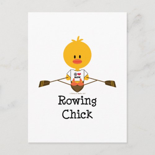 Rowing Chick Postcard