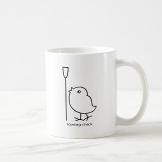 Rowing chick, rowing apparel for women who row coffee mug