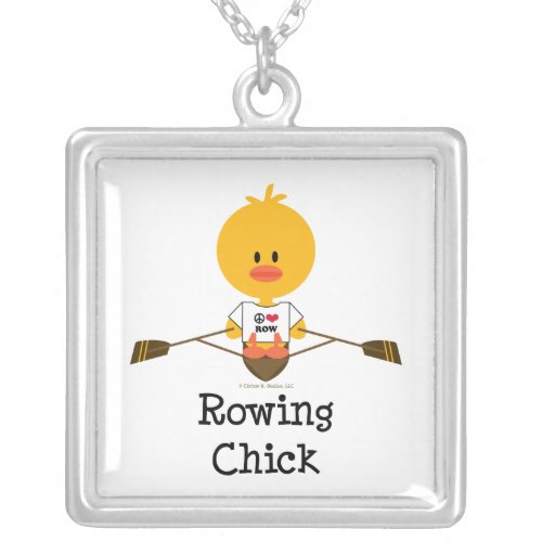 Rowing Chick Sterling Silver Necklace