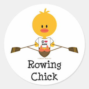 Rowing Chick Stickers